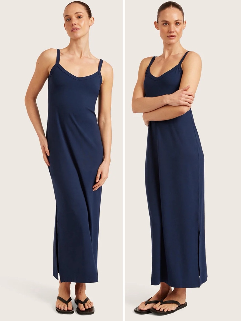 Boody V-Neck Slip Dress - Navy XS NEW WITH TAGS NWT